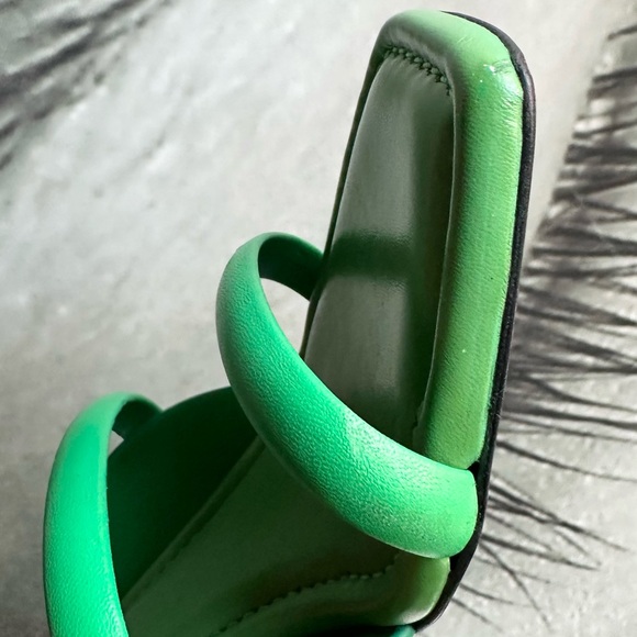 🌸FRAME🌸 Le Carlotta Green Leather Sandal Size: 37 - Picture 8 of 16